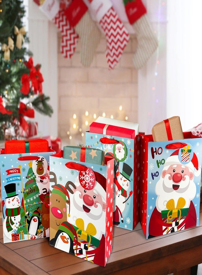 GITMIWS 12 Pack Christmas Gift Bags with Tissue Paper, 12.6'' Large Christmas Paper Gift Bag for Kids Gifts with Handles, Xmas Treat Tote Bags Party Favors Supplies - Image 4